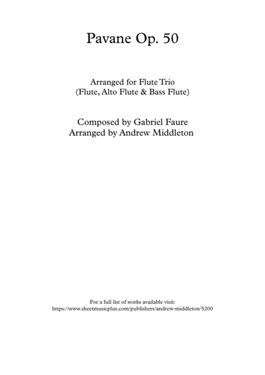 Pavane Op. 50 arranged for Flute Trio image number null