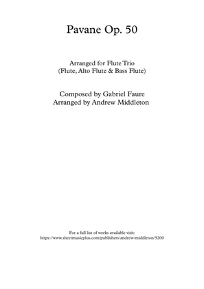 Book cover for Pavane Op. 50 arranged for Flute Trio