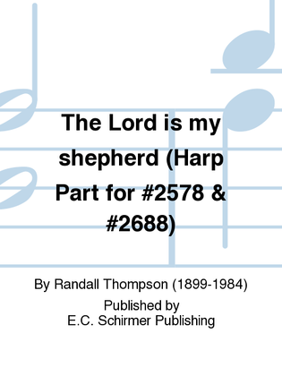 Book cover for The Lord is my shepherd (Harp Part)