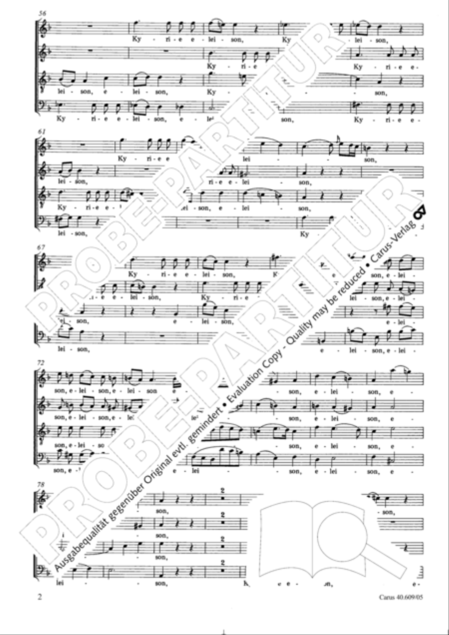 Missa in Angustiis 4-Part scores gallery preview page 3