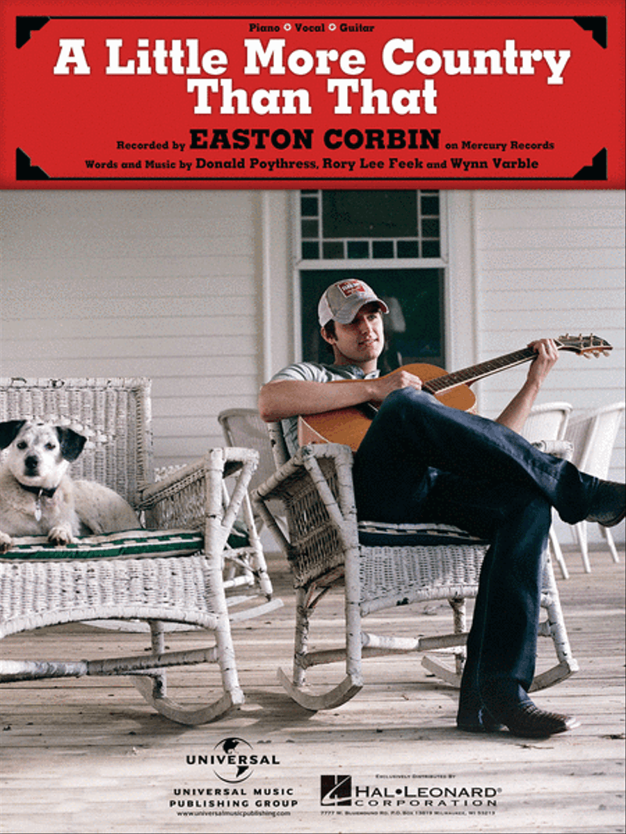 A Little More Country Than That Piano, Vocal, Guitar scores gallery preview page 1