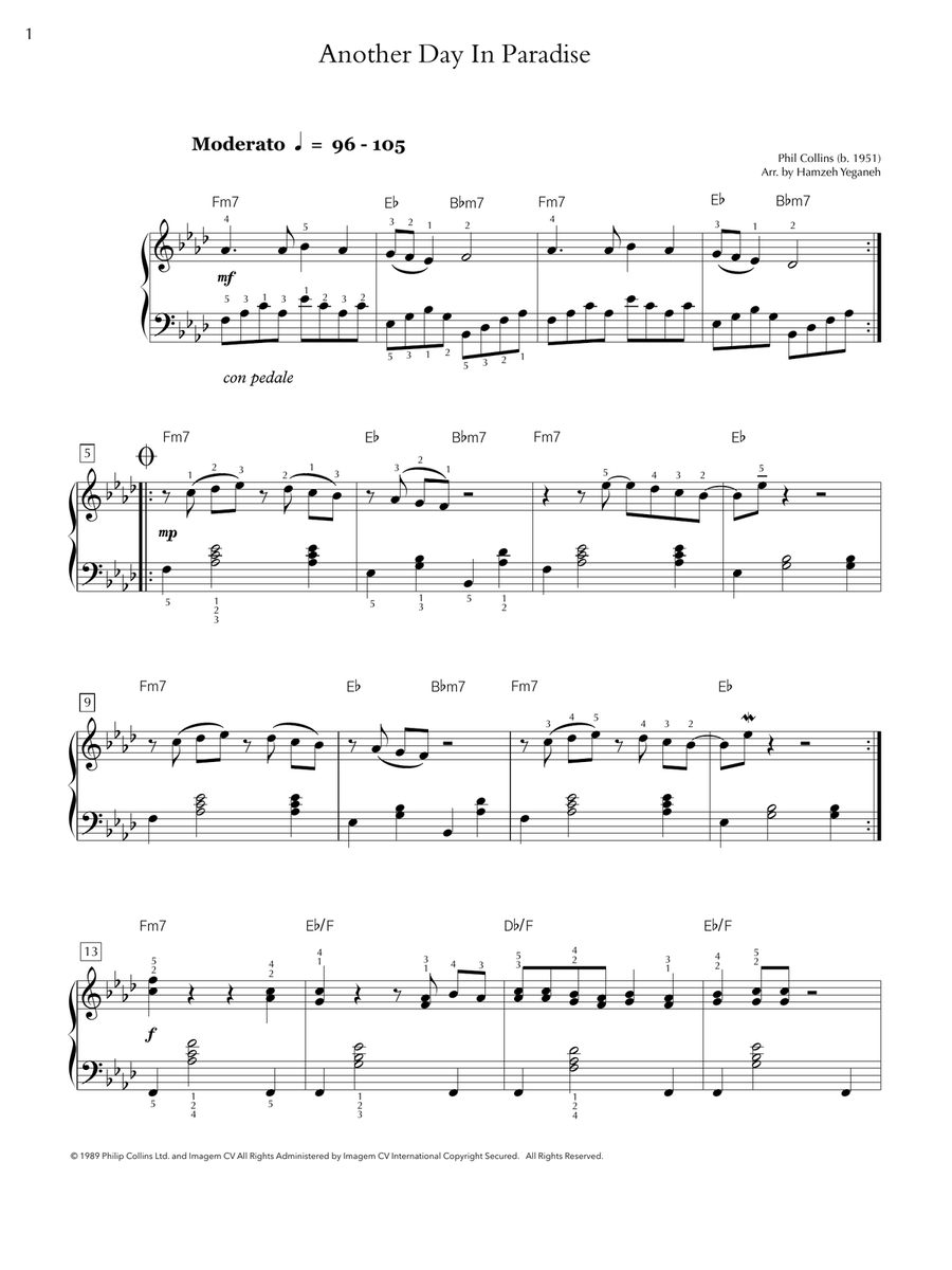 Another Day In Paradise Another Day In Paradise Easy Piano scores gallery preview page 2