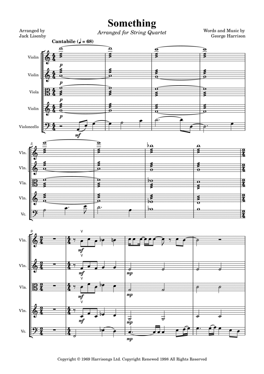 Something String Quartet scores gallery preview page 1