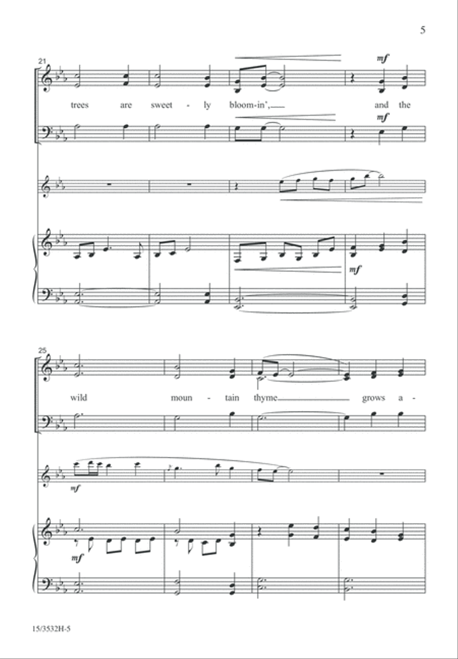 Wild Mountain Thyme 4-Part scores gallery preview page 5