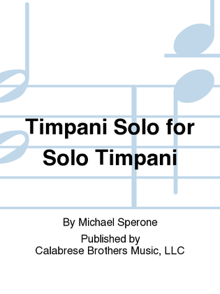 Timpani Solo for Solo Timpani