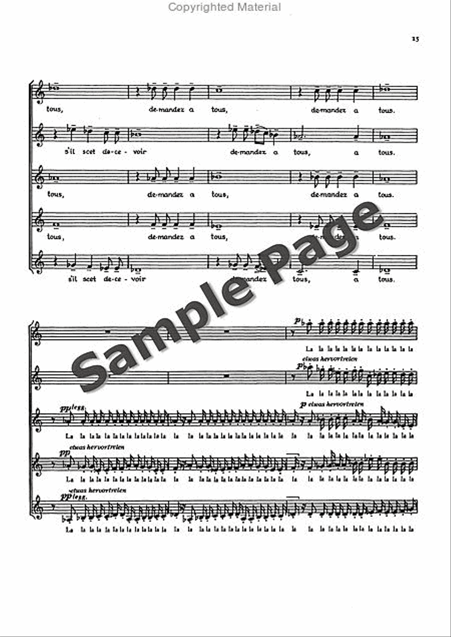 3 French Choruses from the ballet “Joan von Zarissa” Women's Choir scores gallery preview page 16