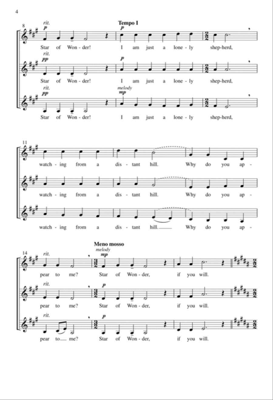 Star of Wonder Star of Wonder SSA scores gallery preview page 4