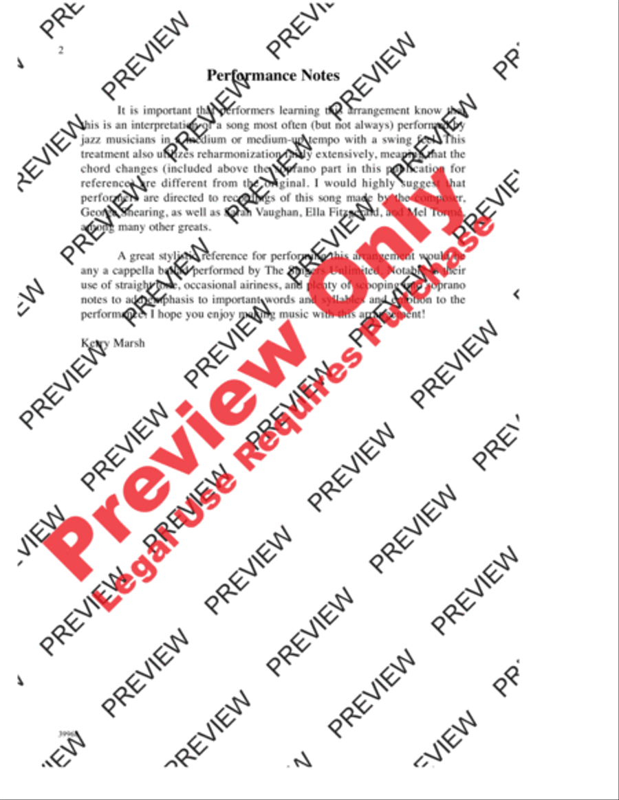 Lullaby of Birdland 4-Part scores gallery preview page 11