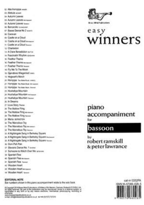 Easy Winners For Bassoon Piano Accompaniment
