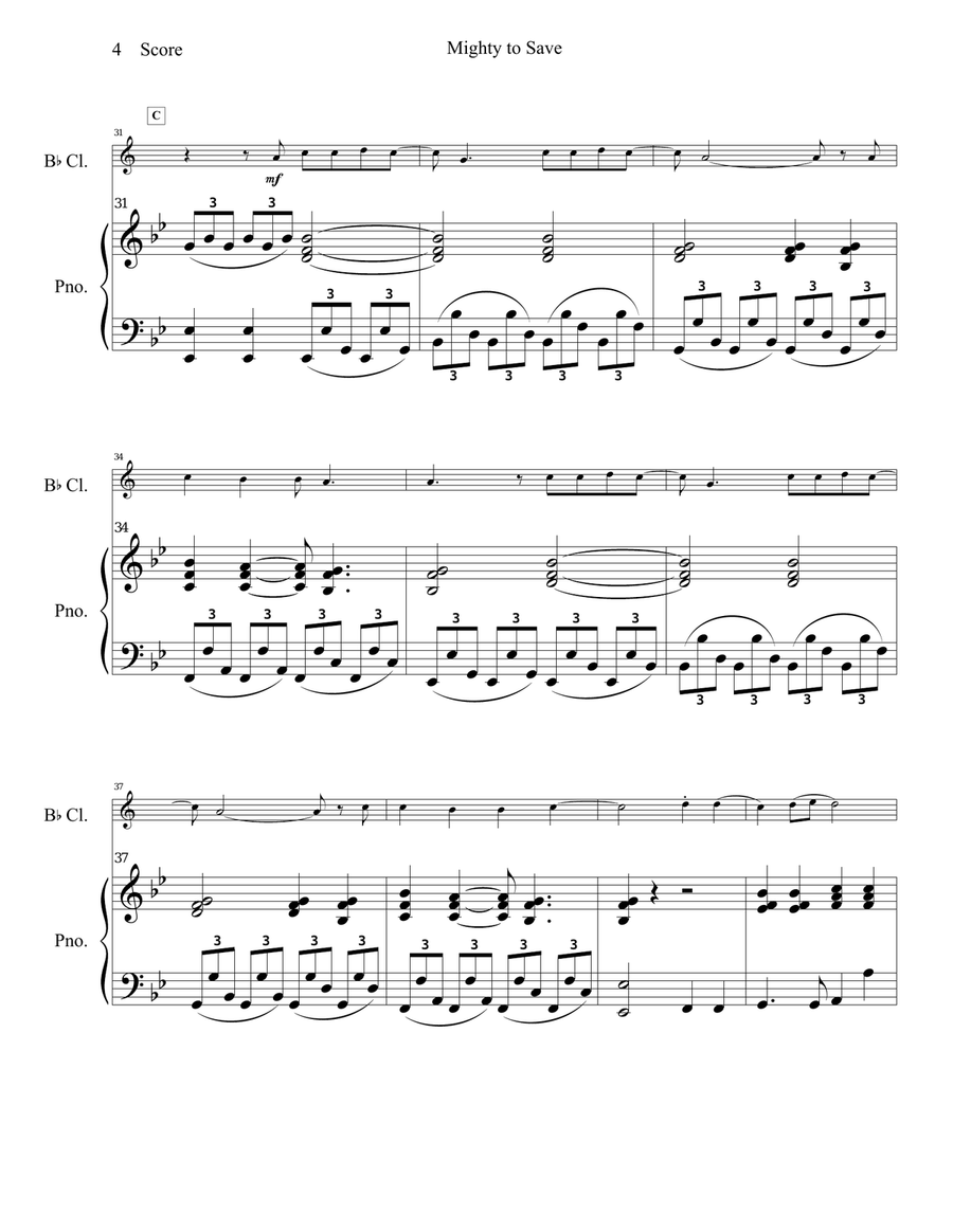 Mighty To Save Mighty To Save Piano scores gallery preview page 5