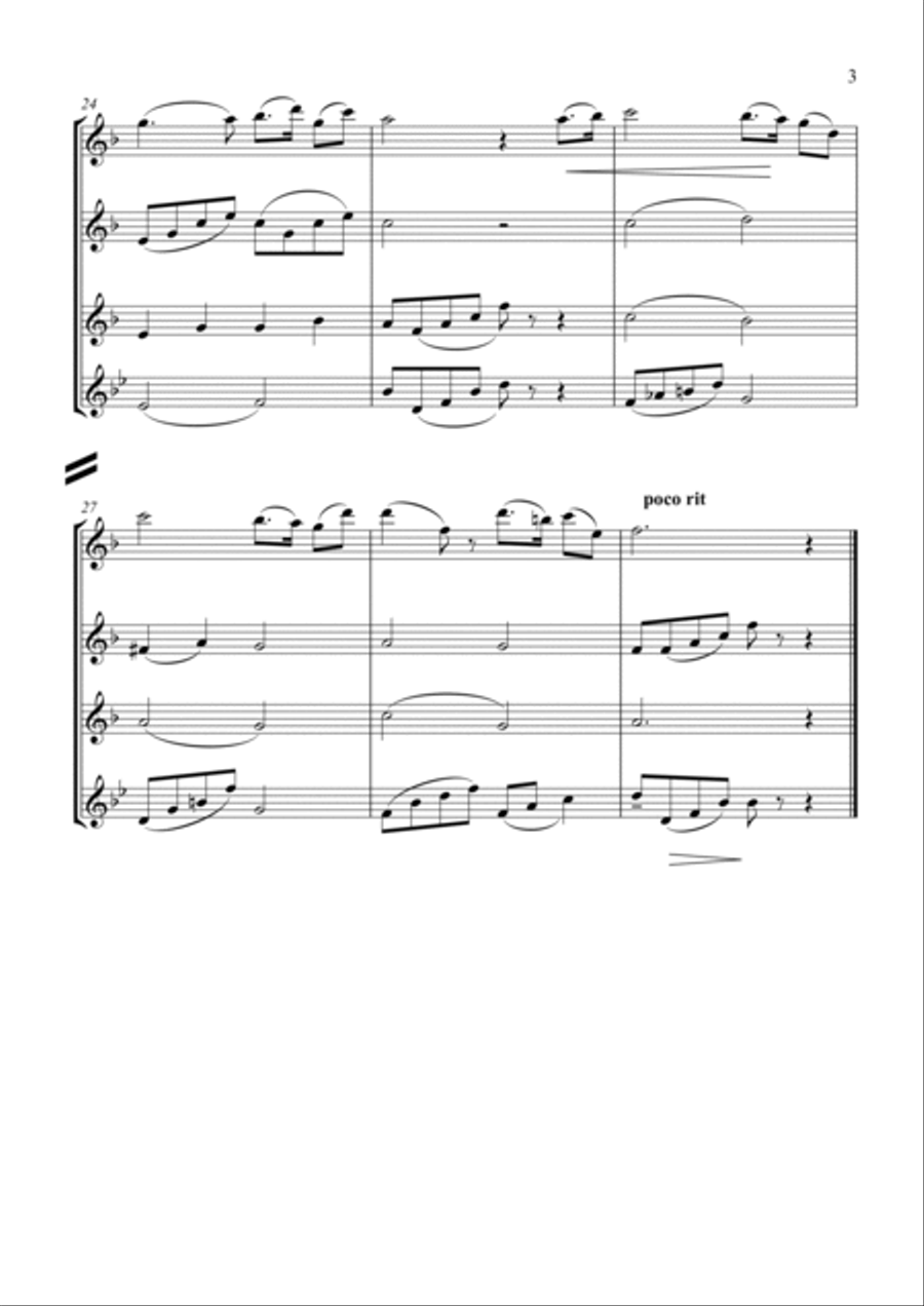 Song by Schubert Woodwind Ensemble scores gallery preview page 4