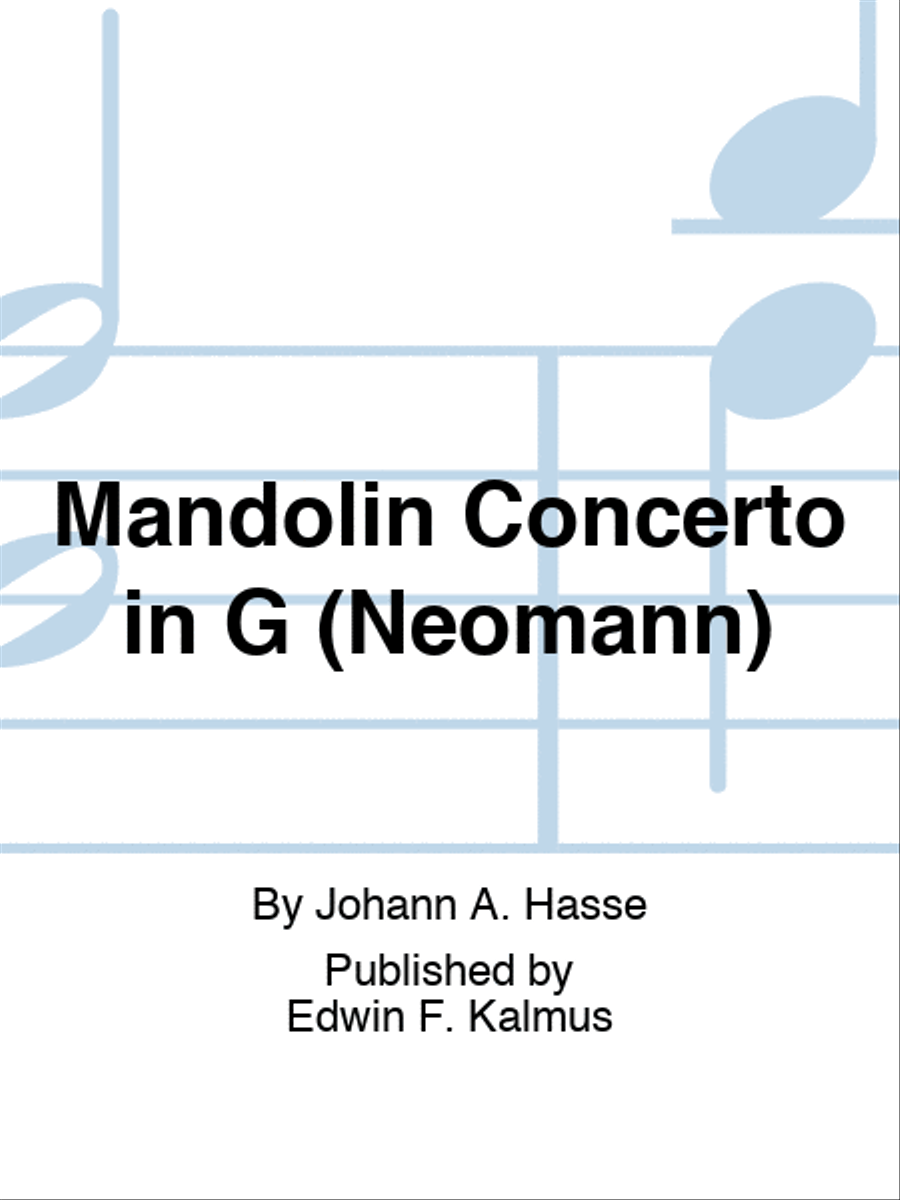 Mandolin Concerto in G (Neomann) Orchestra scores gallery preview page 1