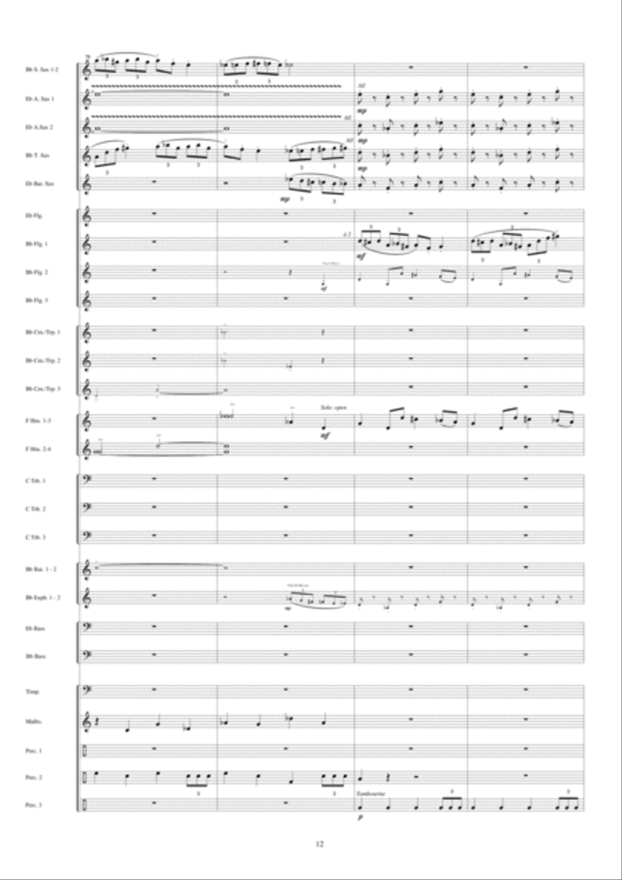 Jericho Fanfare Band scores gallery preview page 13