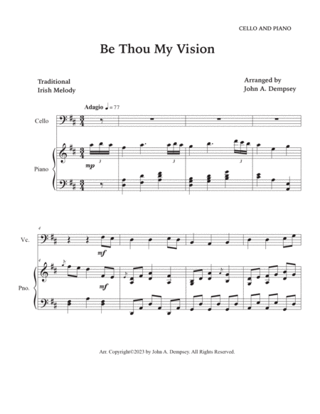 Be Thou My Vision (Cello and Piano) image number null