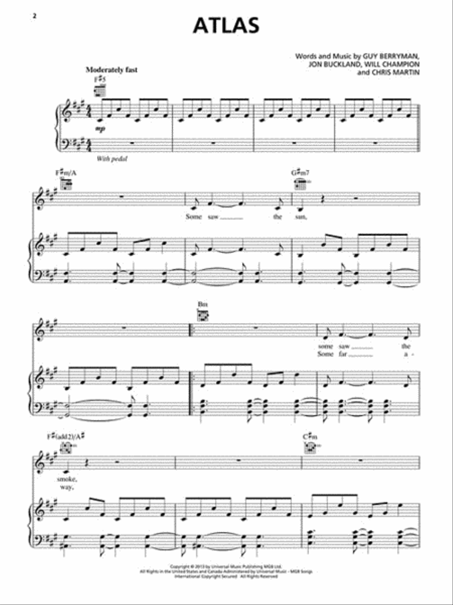 The Hunger Games: Catching Fire Piano, Vocal, Guitar scores gallery preview page 3