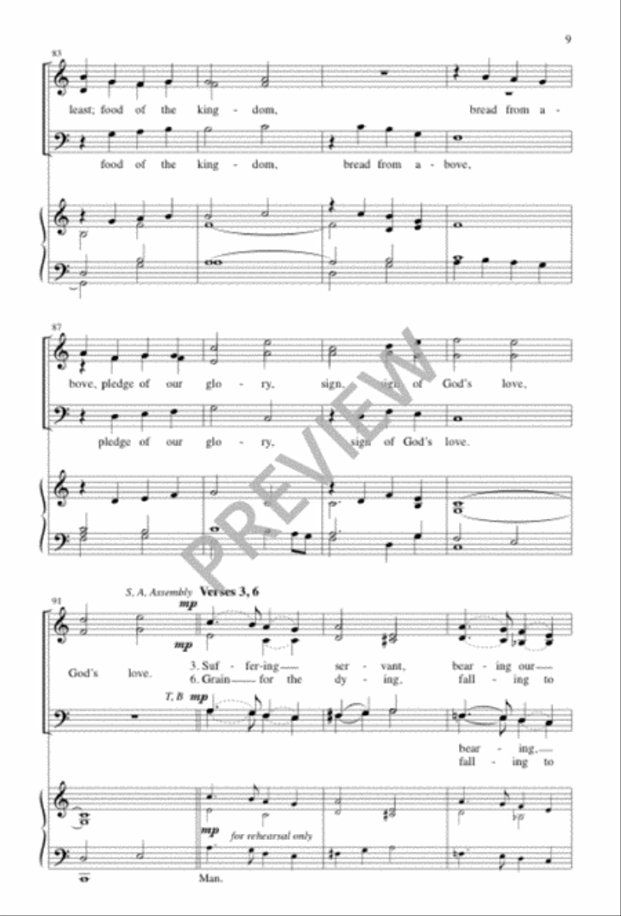 Sacred This Banquet, Holy Our Feast 4-Part scores gallery preview page 10
