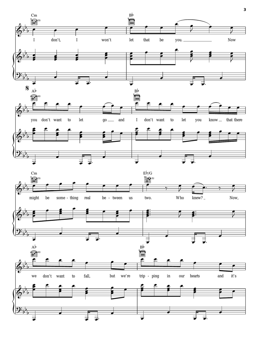 Stuck In The Moment Piano, Vocal, Guitar scores gallery preview page 3