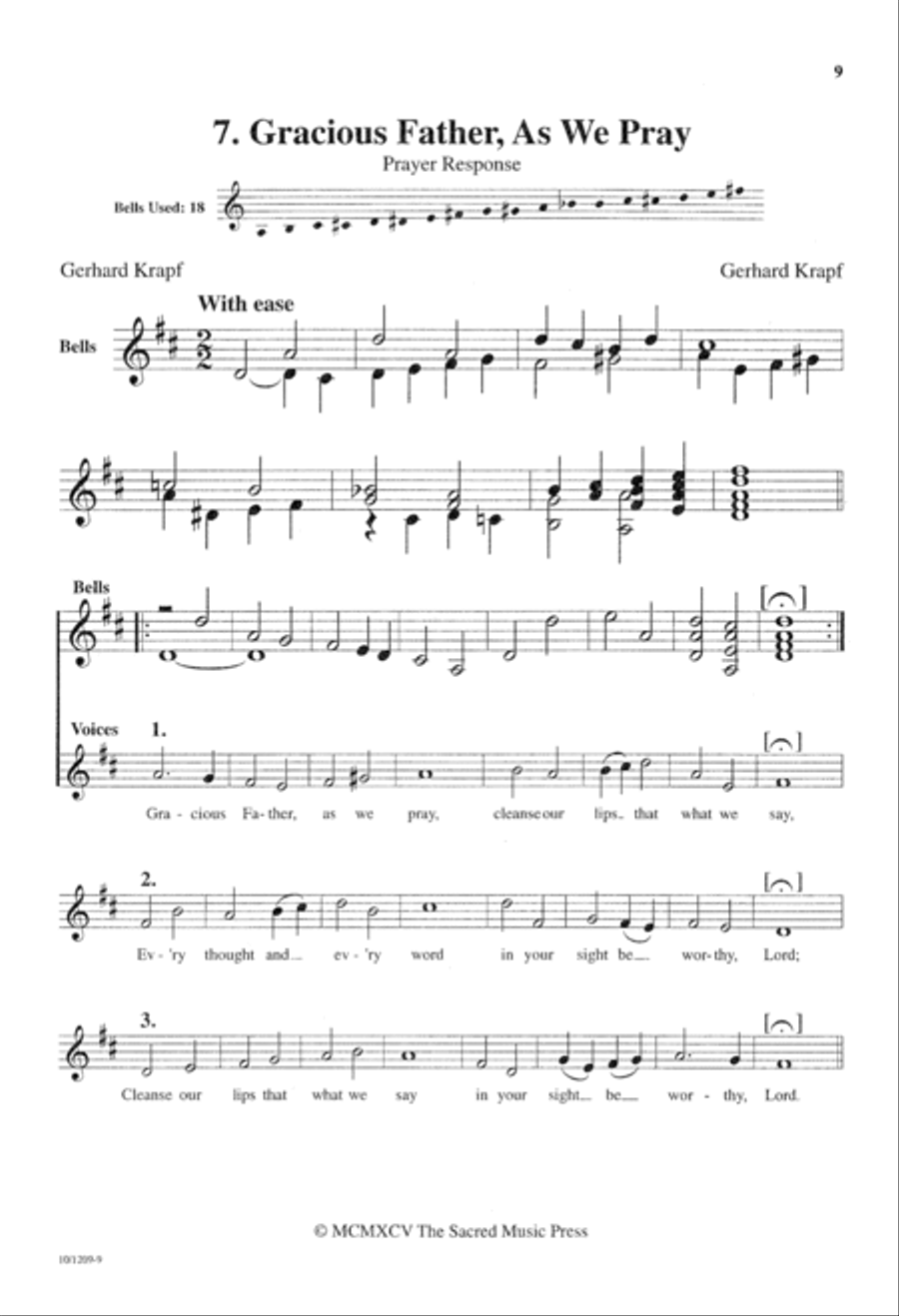 Responses for Handbells and Voices Unison Choir scores gallery preview page 9