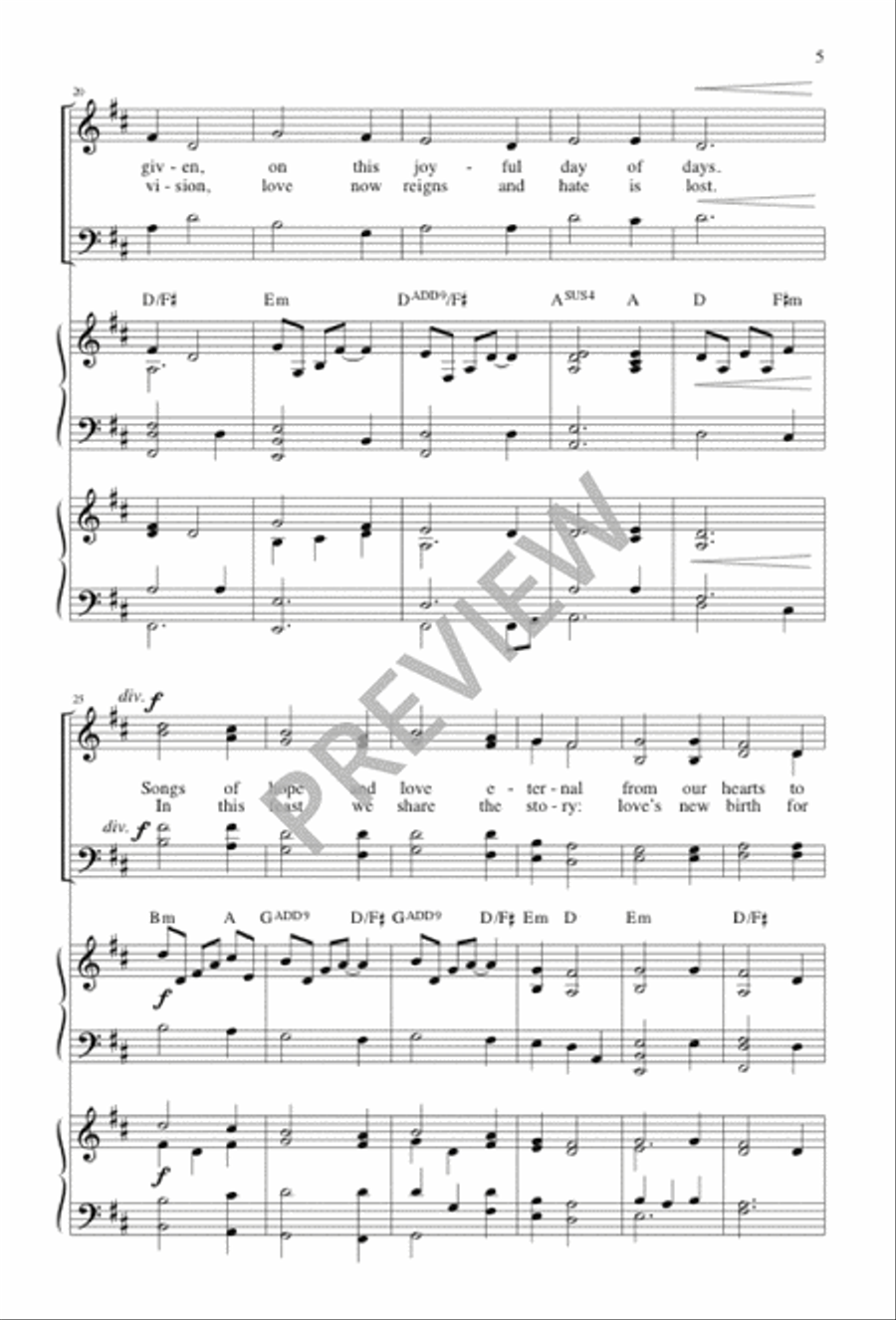 Alleluia, Christ Is Risen 4-Part scores gallery preview page 5