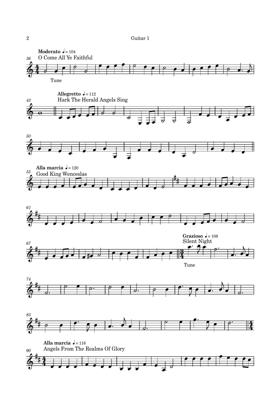 Christmas Medley - easy guitar trio Guitar Ensemble scores gallery preview page 5