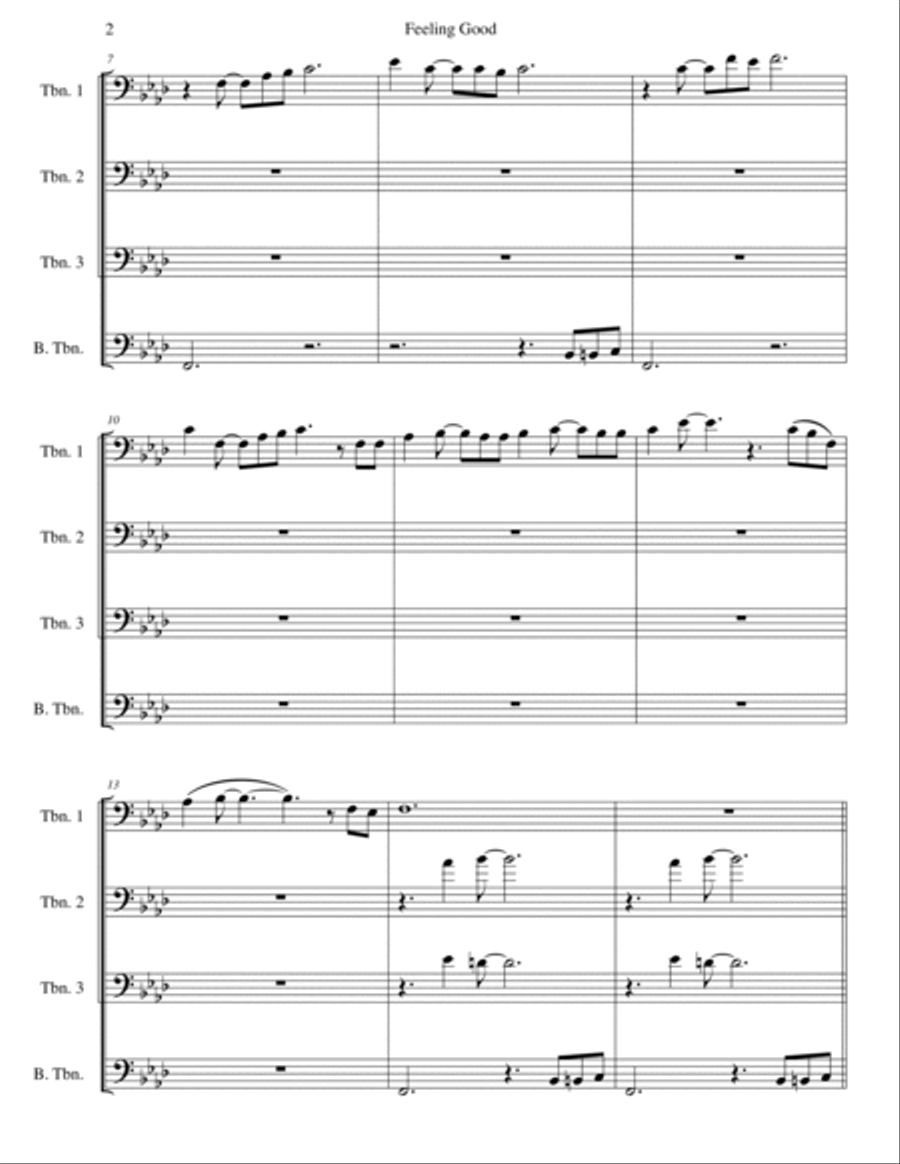 Feeling Good Brass Quartet scores gallery preview page 2