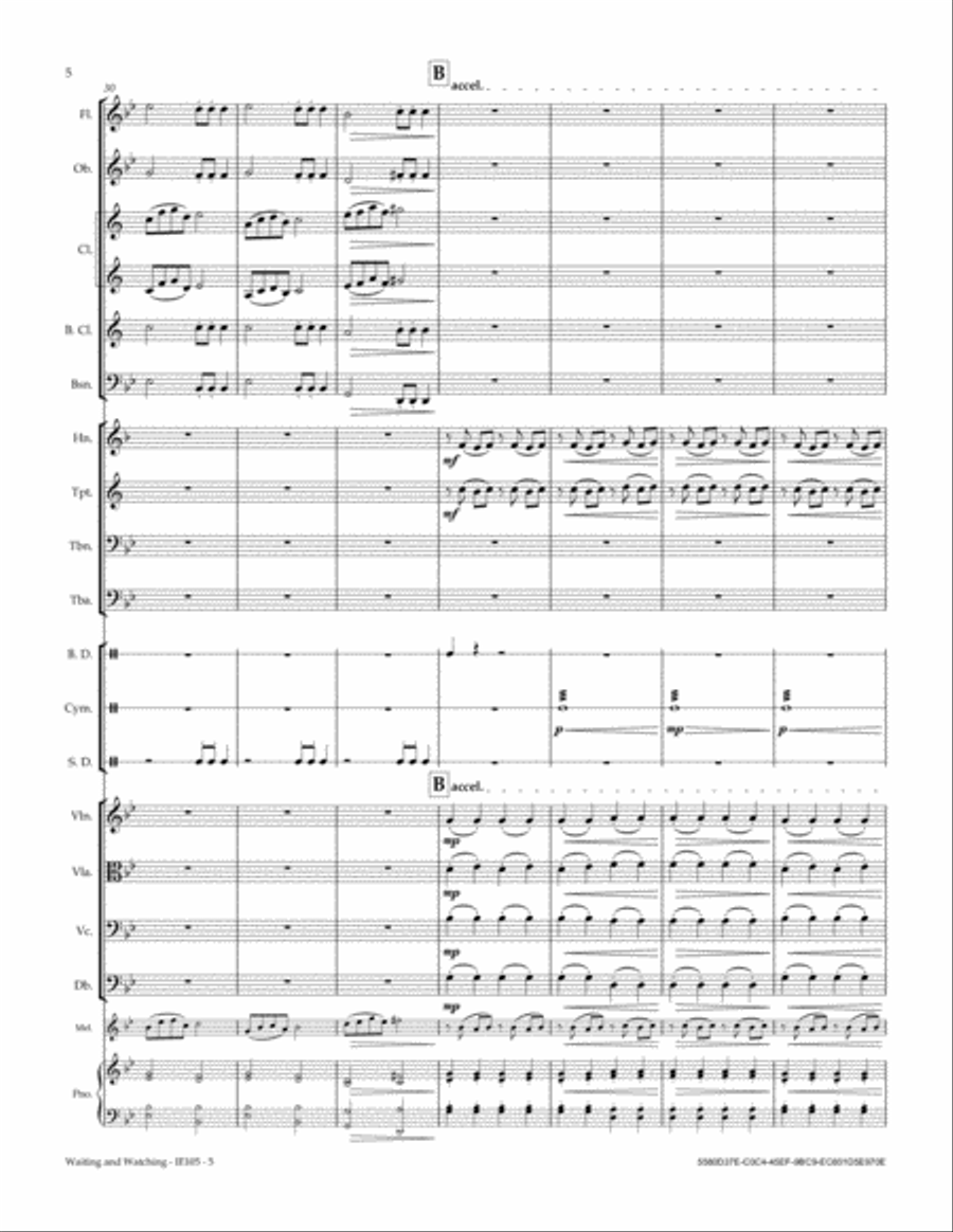 Waiting And Watching Full Orchestra scores gallery preview page 6