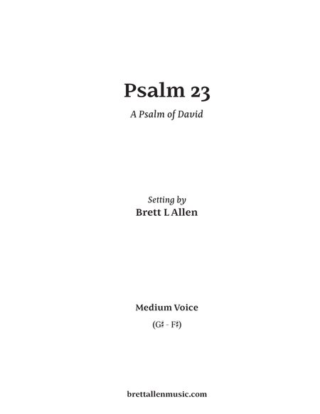 Psalm 23 for Medium Voice & Piano image number null