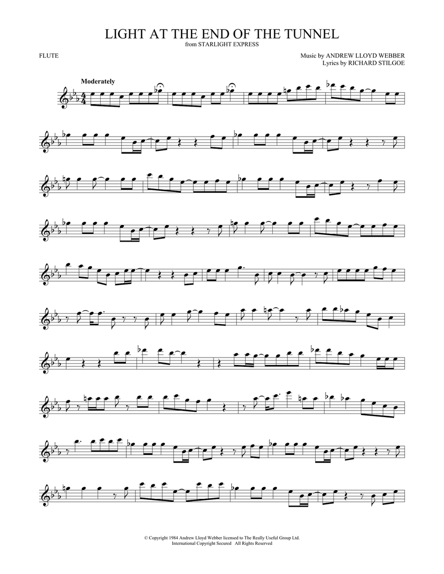 Light At The End Of The Tunnel Flute Solo scores gallery preview page 1