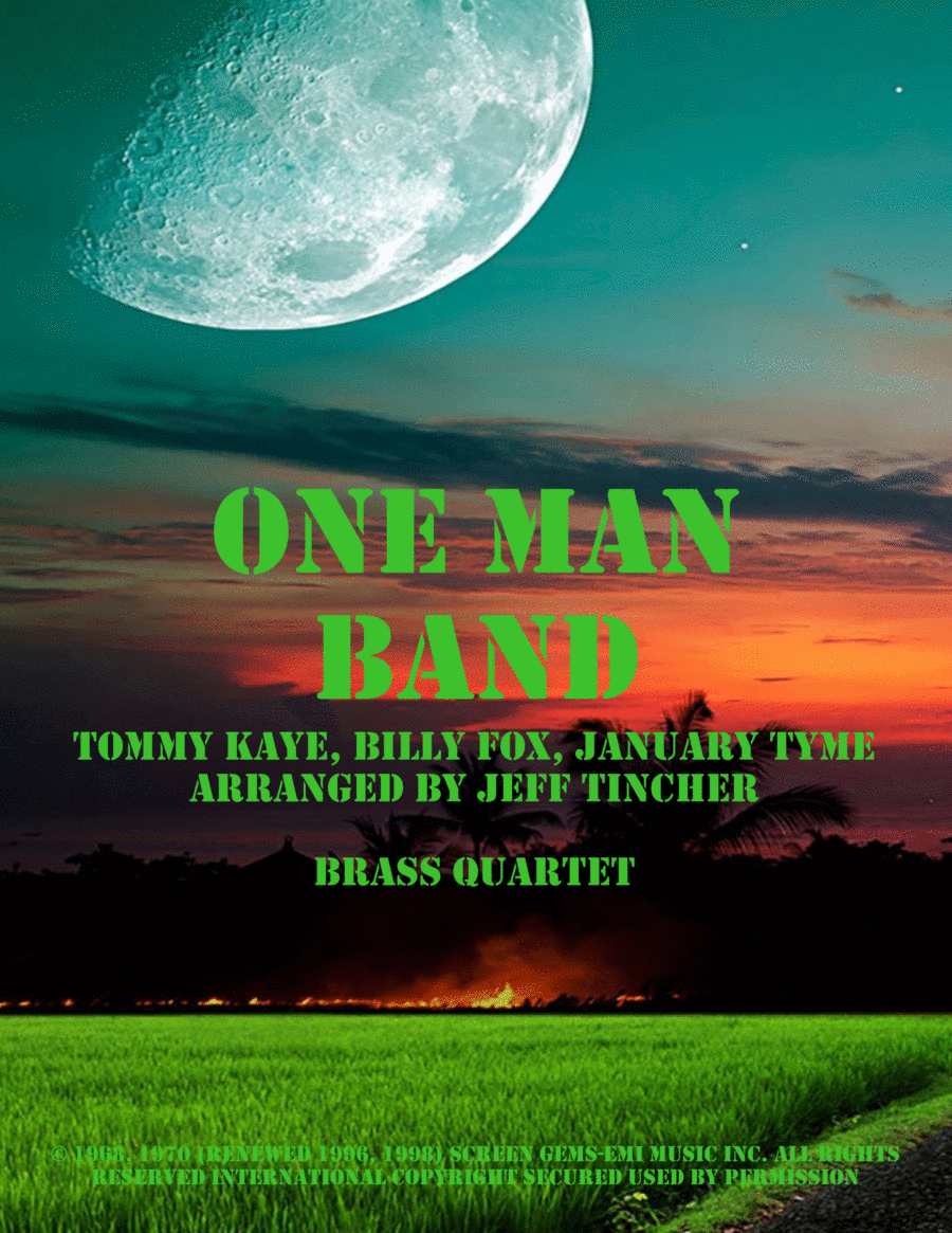 One Man Band Brass Quartet scores gallery preview page 1