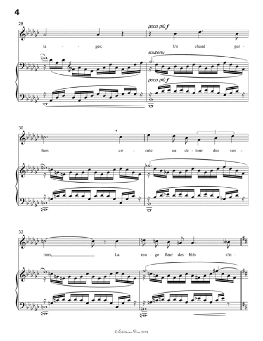 Phidylé, by Henri Duparc, in G Major Voice scores gallery preview page 6