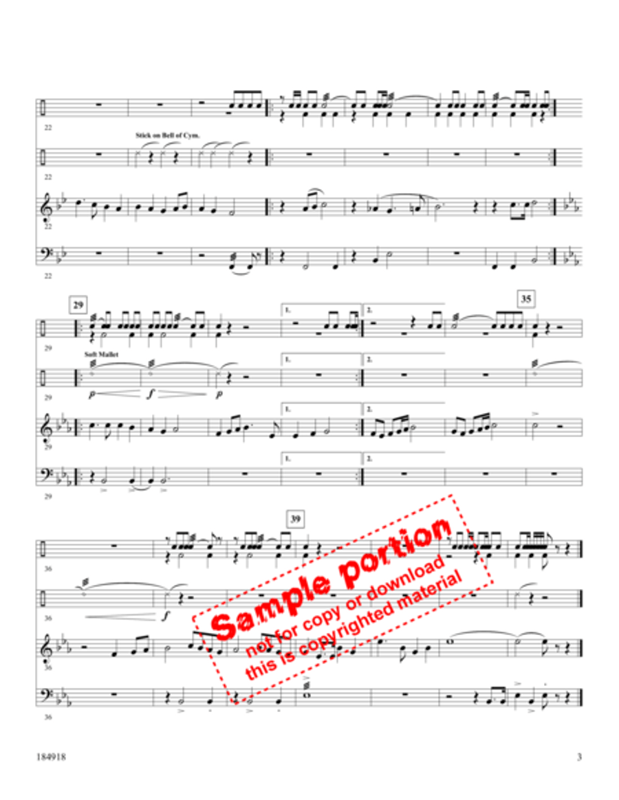 Hymnsembles- Vol II, Bk 7- Percussion Large Ensemble scores gallery preview page 3