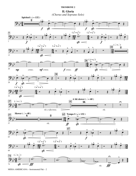 Missa Americana - Trombone 2