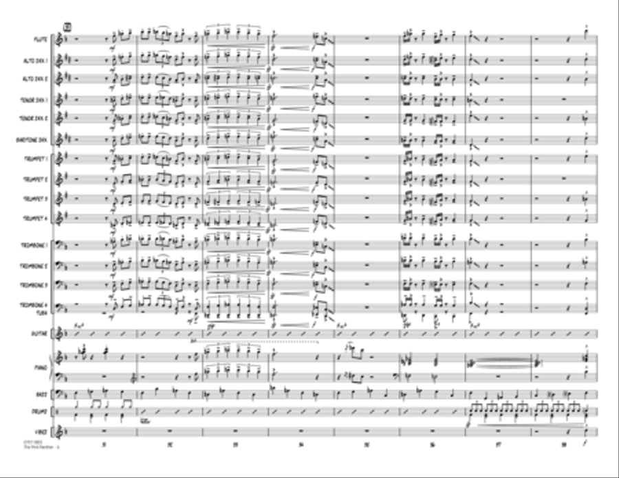 The Pink Panther - Full Score Jazz Ensemble scores gallery preview page 6