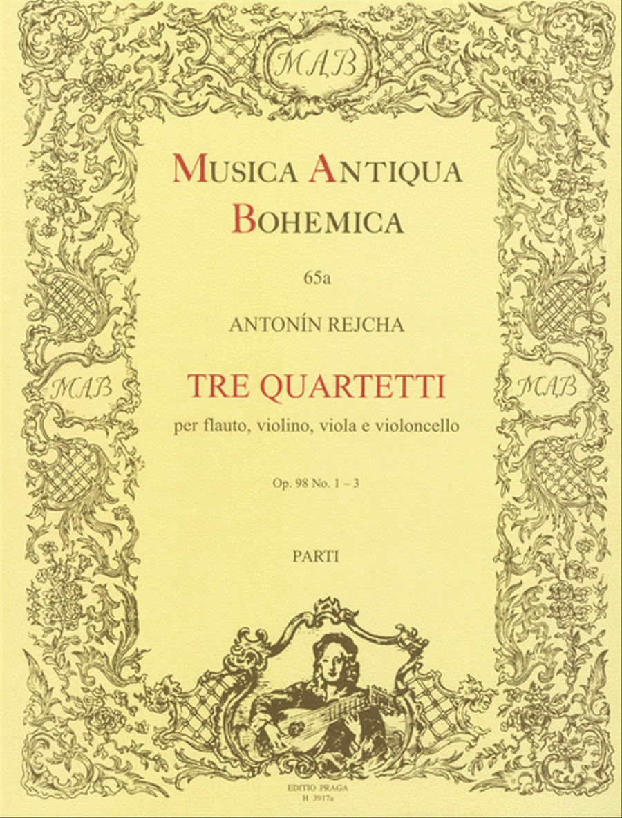 Drei Quartette no. 1-3 g-Moll, C-Dur, G-Dur, op. 98 Flute scores gallery preview page 1