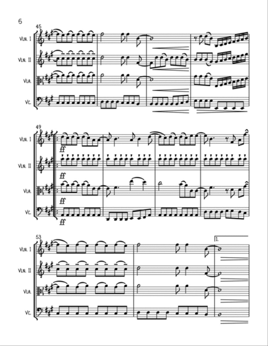 The Universal String Quartet scores gallery preview page 6