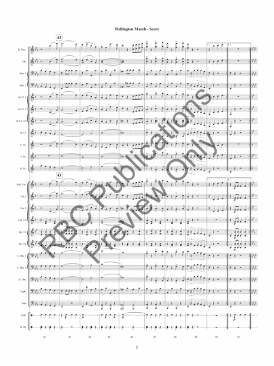 Wellington March Concert Band scores gallery preview page 7