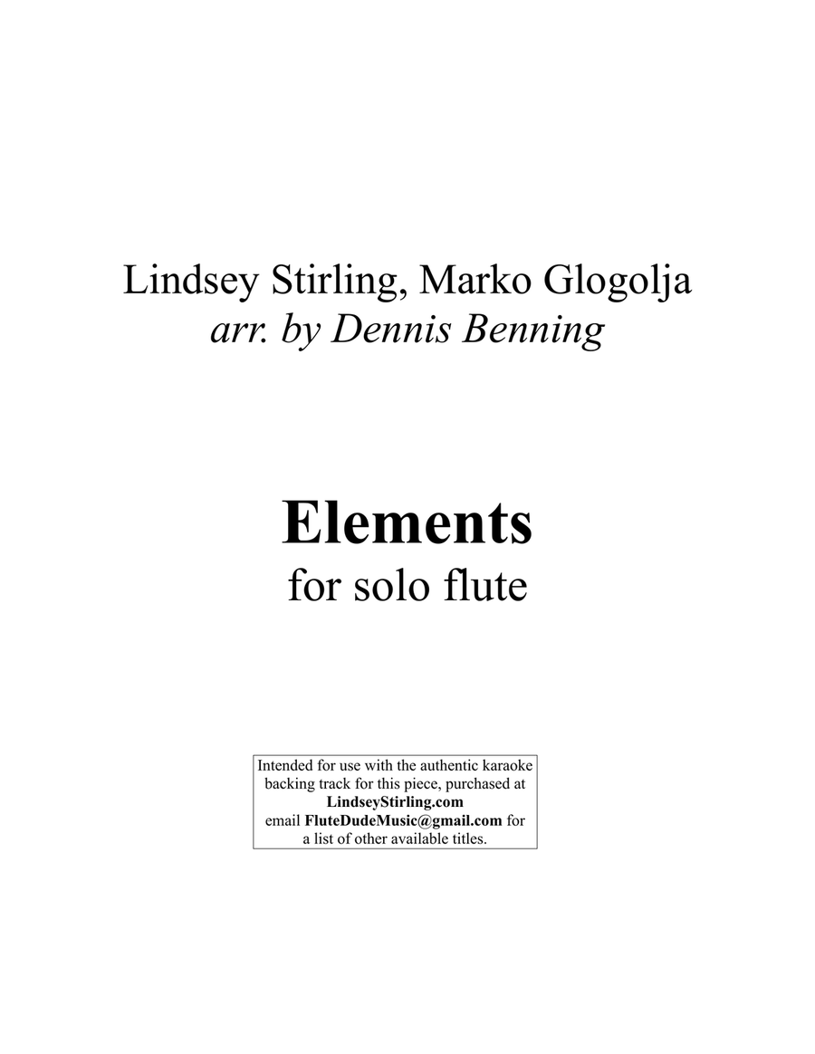 Elements Flute Solo scores gallery preview page 1