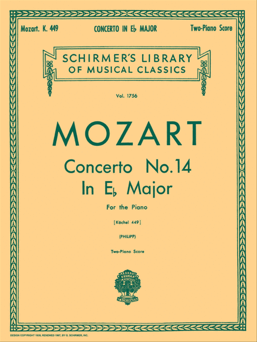 Concerto No. 14 in Eb, K.449 Piano scores gallery preview page 1