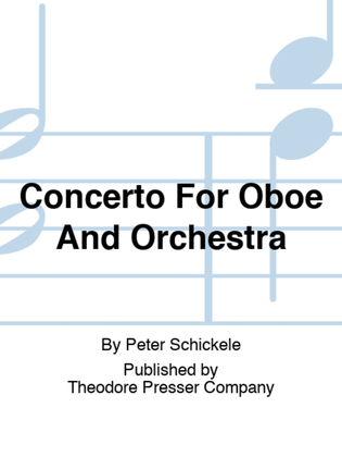 Book cover for Concerto For Oboe And Orchestra