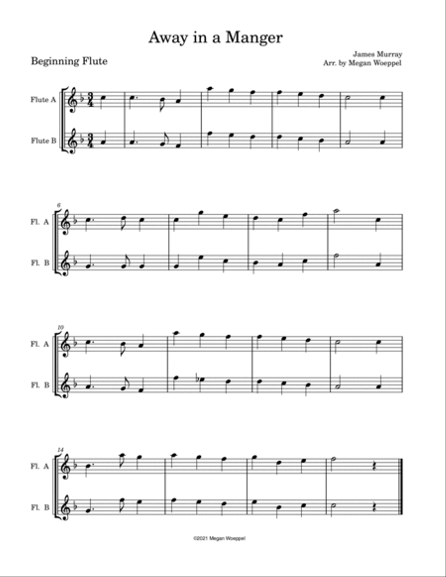 Easy Holiday Duets - Flute Flute Duet scores gallery preview page 6