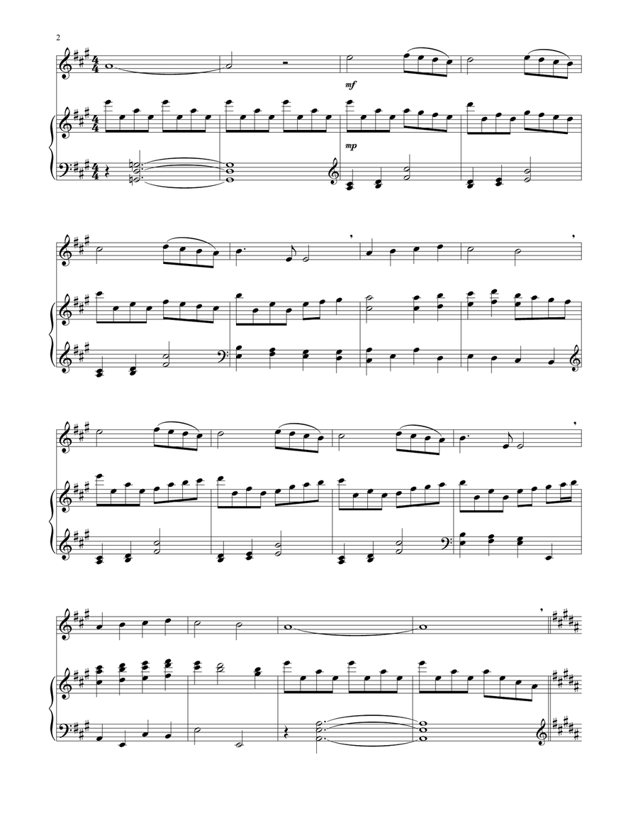Angels We Have Heard On High Flute Solo scores gallery preview page 2