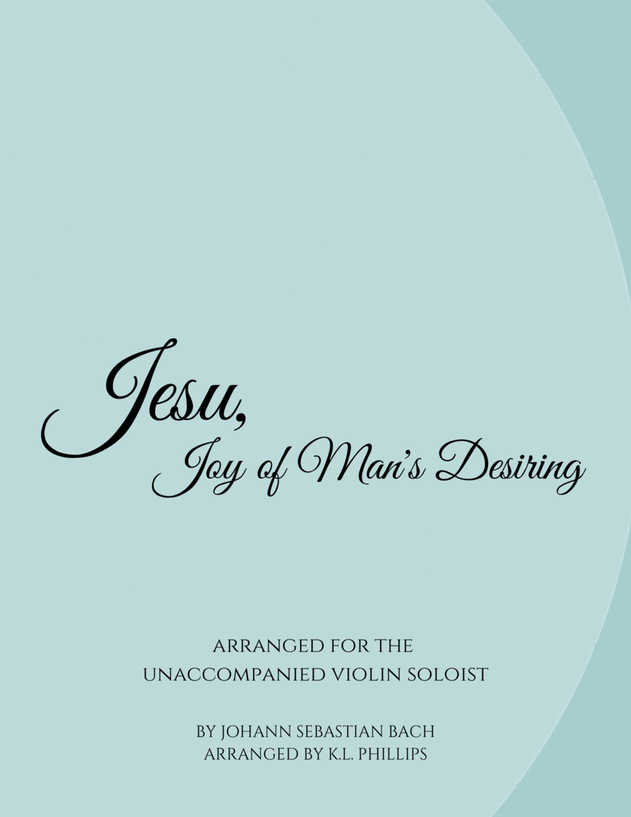 Jesu, Joy of Man's Desiring - Unaccompanied Violin Solo Violin Solo scores gallery preview page 1
