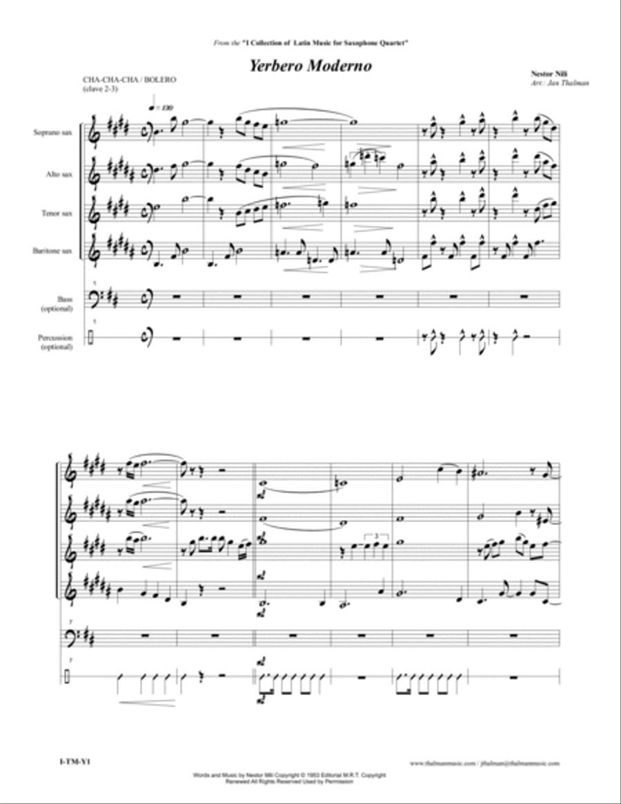 Yerbero Moderno Woodwind Quartet scores gallery preview page 3