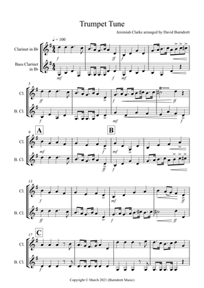 Trumpet Tune for Clarinet and Bass Clarinet Duet