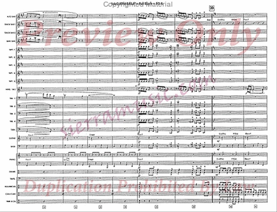 La Guera Baila (The Fair One Dances) Jazz Ensemble scores gallery preview page 6
