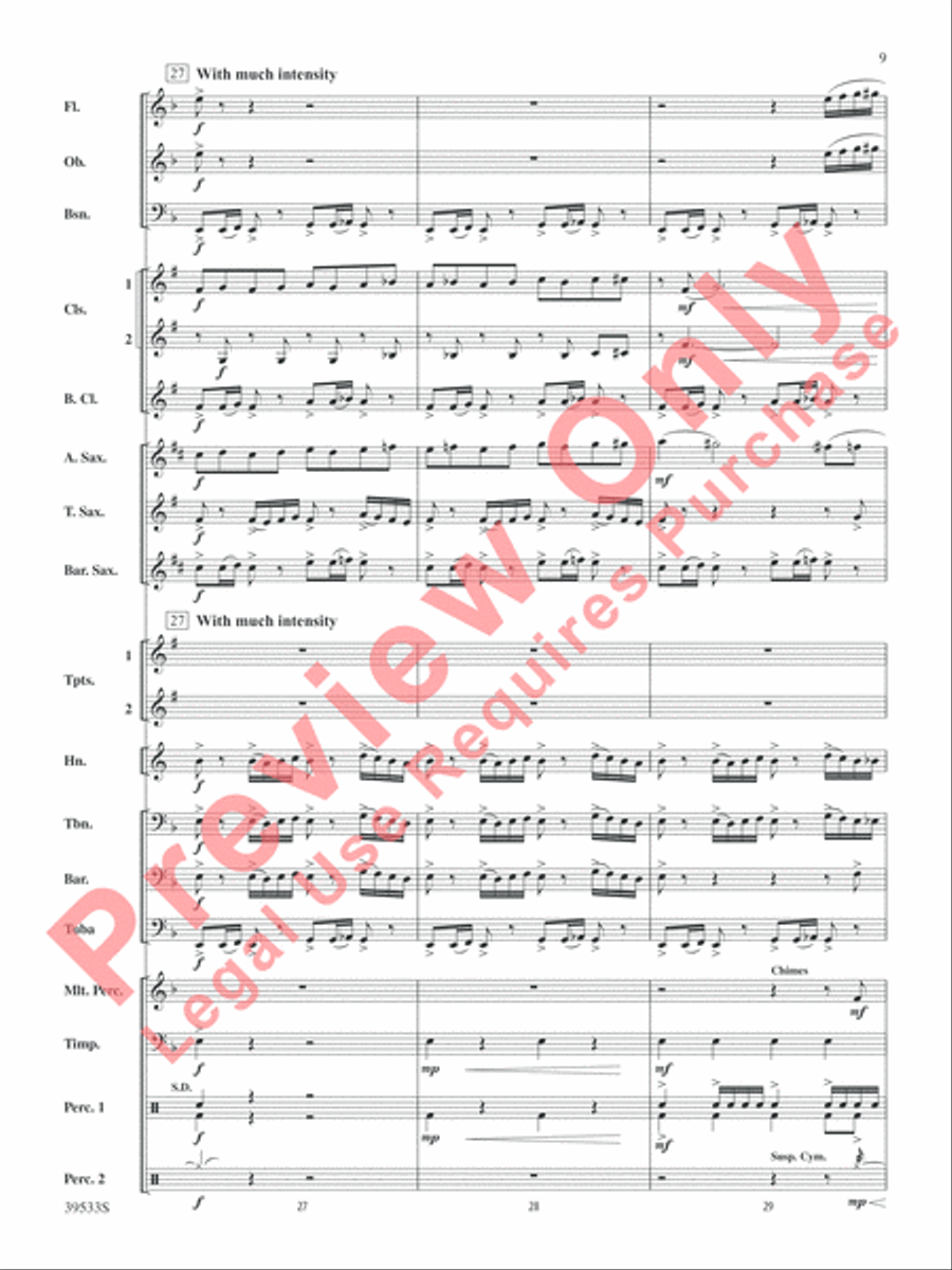 Dark Shadows (from the Original Motion Picture Soundtrack) Concert Band scores gallery preview page 10