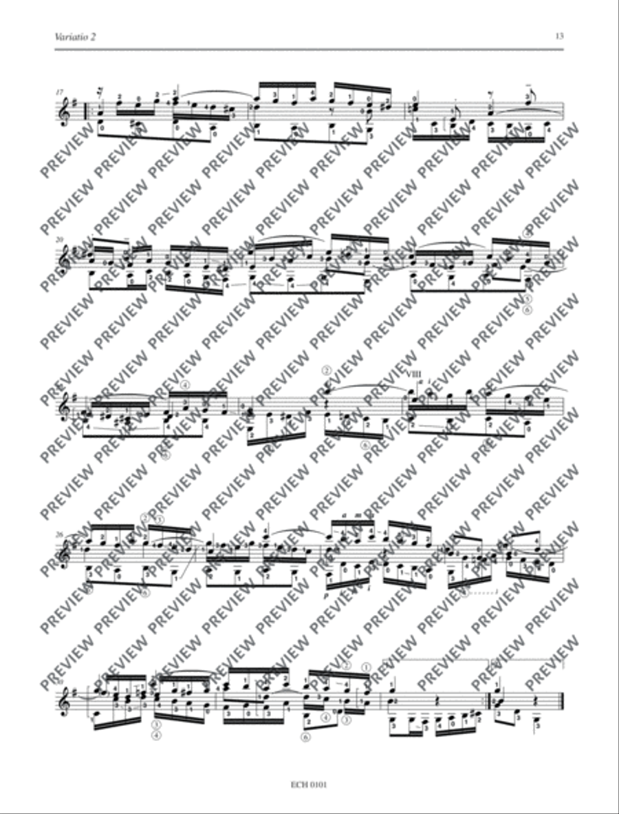 Goldberg Variations Goldberg Variations Classical Guitar scores gallery preview page 14