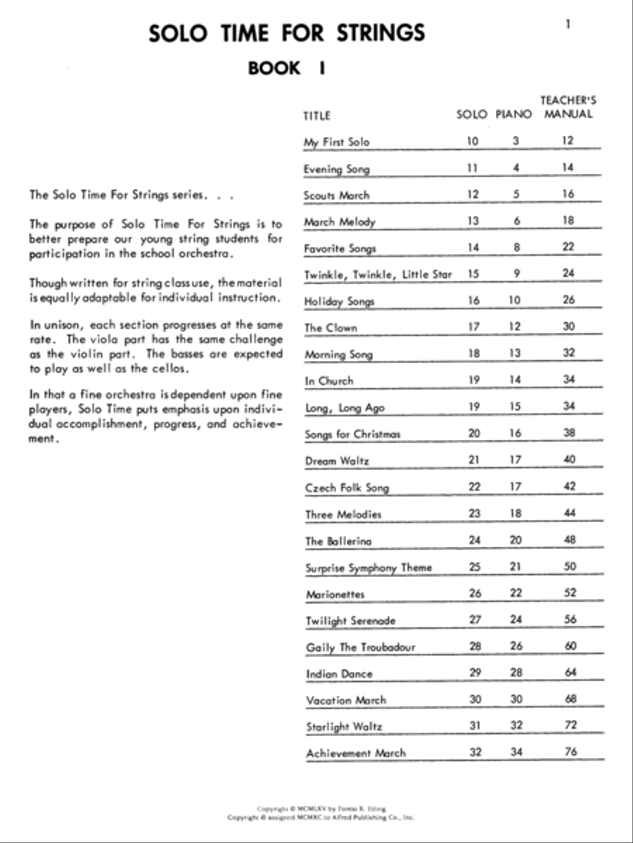 Solo Time for Strings, Book 1 Chamber Orchestra scores gallery preview page 18