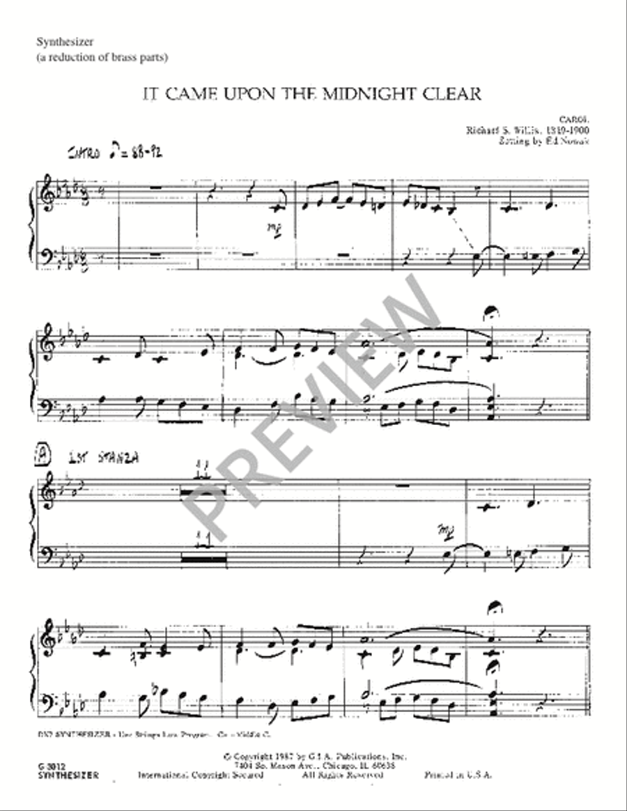 It Came upon the Midnight Clear - Instrument edition Flute scores gallery preview page 9