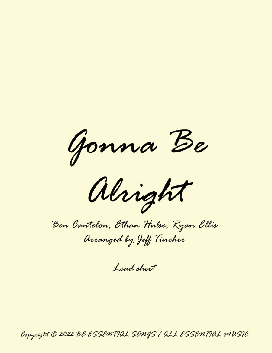 Gonna Be Alright Gonna Be Alright Piano scores gallery preview page 1